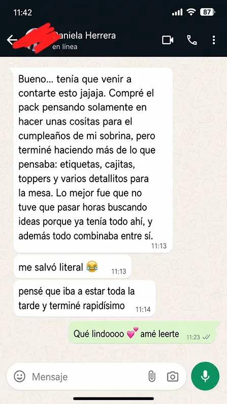 Testimonio de Daniela sobre Encanto Creativo