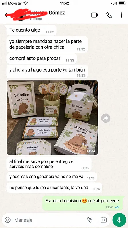 Testimonio de Luciana sobre Encanto Creativo
