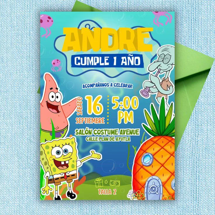 Invitación personalizada para cumpleaños infantil